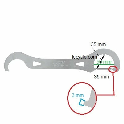 Clef 2 En 1 Contre écrou Fixie Et Boitier De Pédalier Super B – Image 3