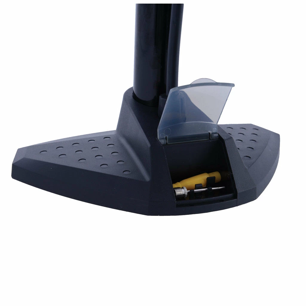 Pompe Vélo à Pied Avec Manomètre Double Valve Oxford Airtrack Workshop – Image 4