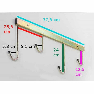 Andrys Porte-vélos Mural 4 Places Avec étagère – Image 3