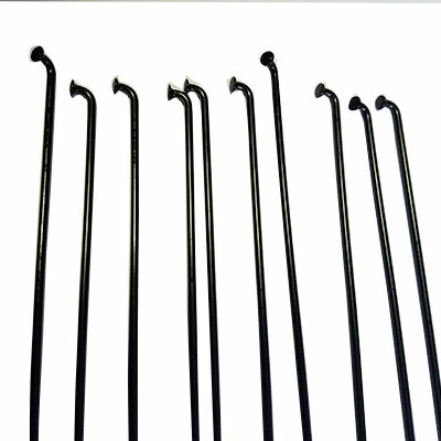 CN-Spoke Rayons Vélo Noirs 2 Mm Avec écrous - Lot De 10 Pièces – Image 2