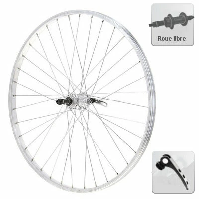 Exal Roue Arrière Vélo 26 Pouces Aluminium Roue Libre Serrage Rapide