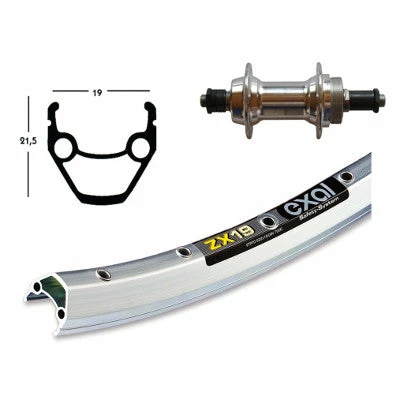 Exal Roue Arrière Vélo 26 Pouces Aluminium Roue Libre Serrage Rapide – Image 2