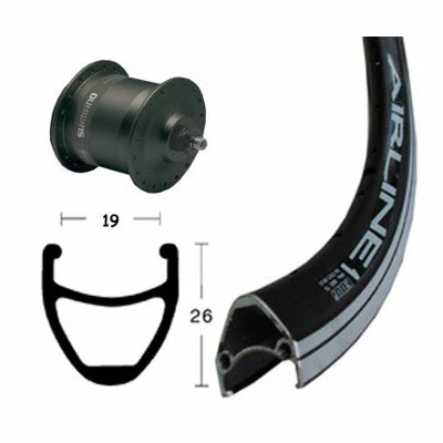 Roue Vélo Avant Noire Moyeu Dynamo 28 Pouces Rodi – Image 4