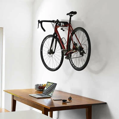 Support Vélo Mural Blanc Avec Antivol Intégré Airlok Hiplok – Image 6